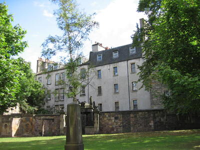 The apartment from Greyfriars churchyard