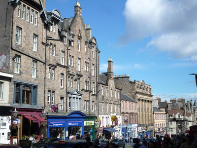 The Royal Mile: this is the stretch that's just up towards Edinburgh Castle from St Mary's Street